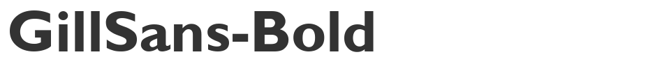 GillSans-Bold font preview