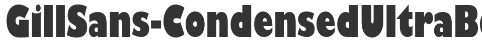 GillSans-CondensedUltraBold font preview
