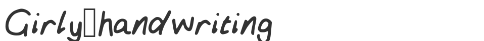Girly_handwriting font preview