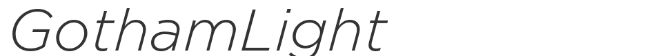 GothamLight font preview