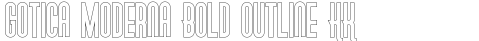 Gotica Moderna Bold Outline KK font preview