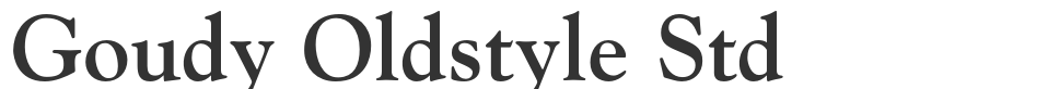Goudy Oldstyle Std font preview