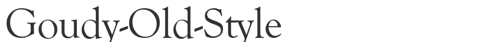 Goudy-Old-Style font preview