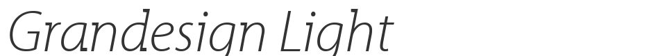 Grandesign Light font preview