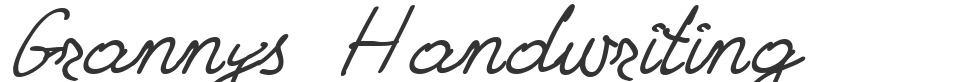 Grannys Handwriting font preview