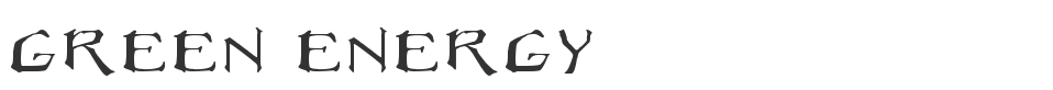 Green Energy font preview