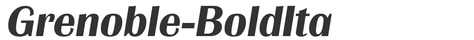Grenoble-BoldIta font preview