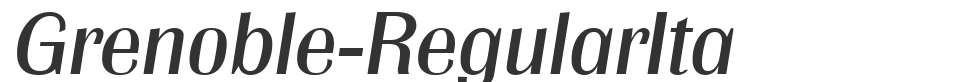 Grenoble-RegularIta font preview