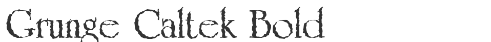 Grunge Caltek Bold font preview