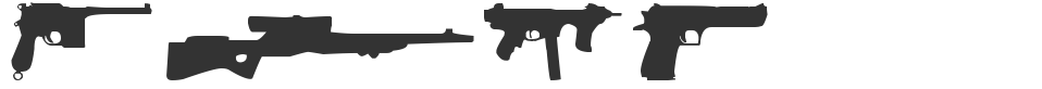 Guns font preview