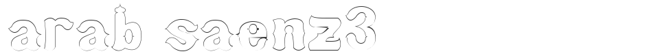 arab saenz3 font preview