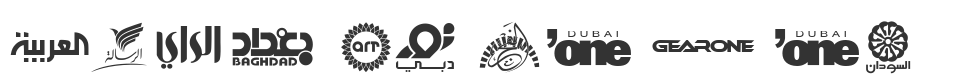 Arab TV logos font preview