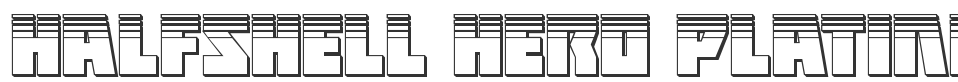 Halfshell Hero Platinum font preview