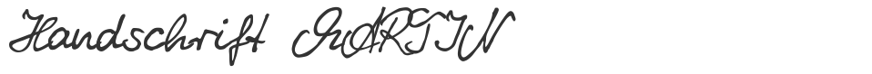 Handschrift MARTIN font preview