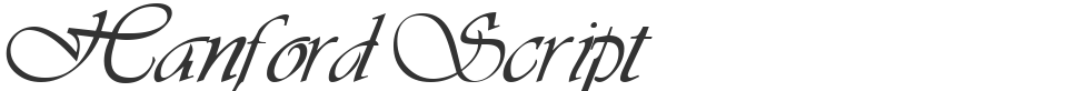 Hanford Script font preview