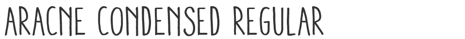 Aracne Condensed Regular font preview