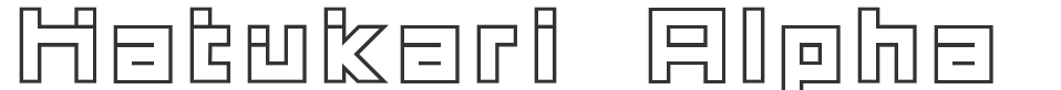 Hatukari Alpha font preview