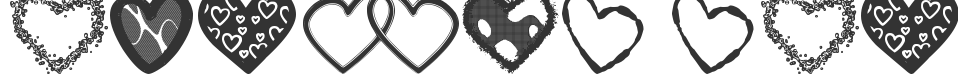 Hearts Shapes Tfb font preview