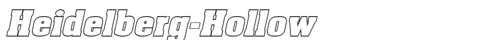 Heidelberg-Hollow font preview