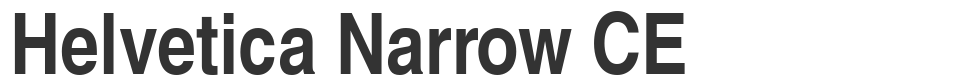Helvetica Narrow CE font preview