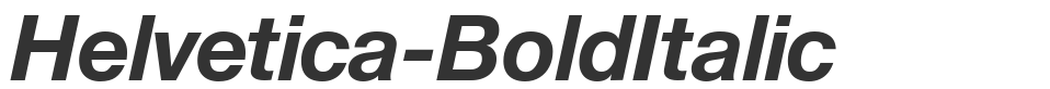 Helvetica-BoldItalic font preview