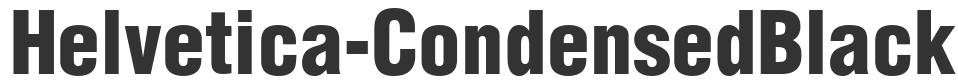 Helvetica-CondensedBlack font preview