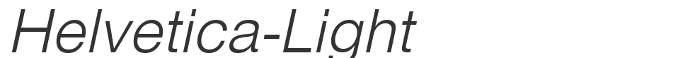 Helvetica-Light font preview