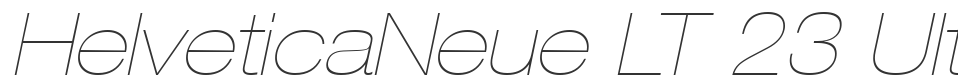 HelveticaNeue LT 23 UltLtEx font preview