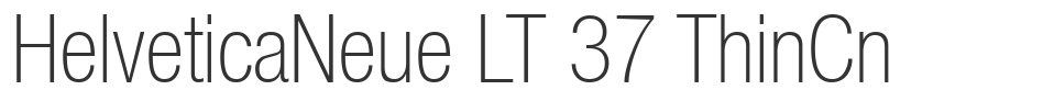 HelveticaNeue LT 37 ThinCn font preview