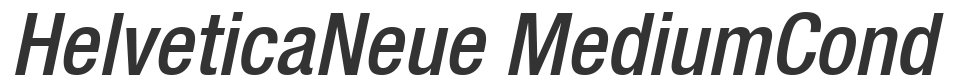 HelveticaNeue MediumCond font preview