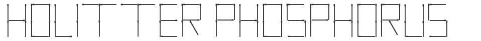 Holitter Phosphorus font preview