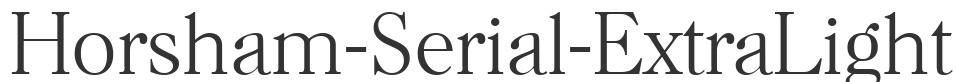 Horsham-Serial-ExtraLight font preview