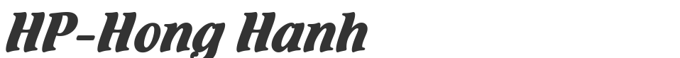 HP-Hong Hanh font preview