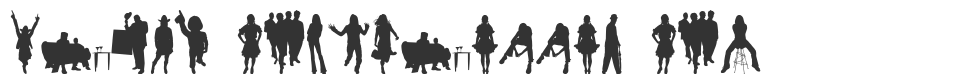 Human Silhouettes Six font preview