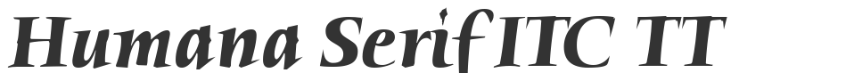 Humana Serif ITC TT font preview