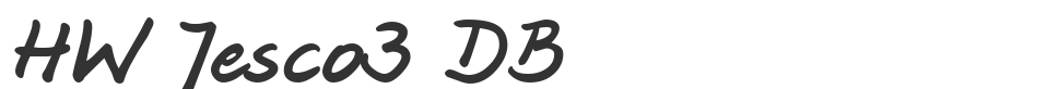 HW Jesco3 DB font preview