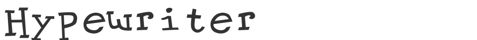 Hypewriter font preview