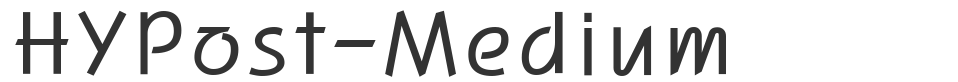 HYPost-Medium font preview
