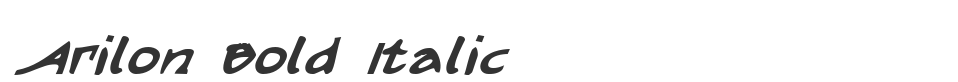 Arilon Bold Italic font preview