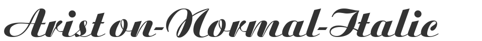 Ariston-Normal-Italic font preview