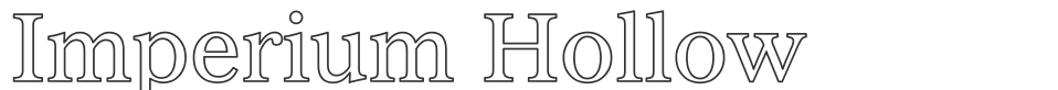 Imperium Hollow font preview