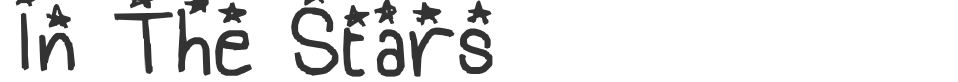 In The Stars font preview