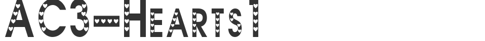 AC3-Hearts1 font preview