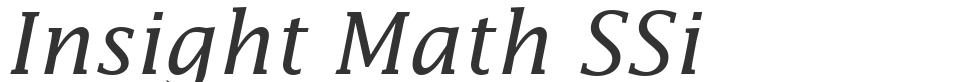 Insight Math SSi font preview