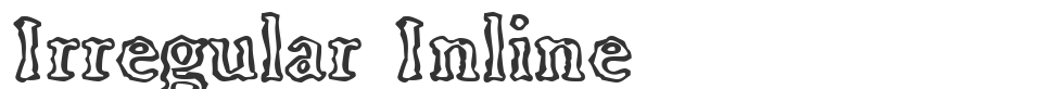 Irregular Inline font preview