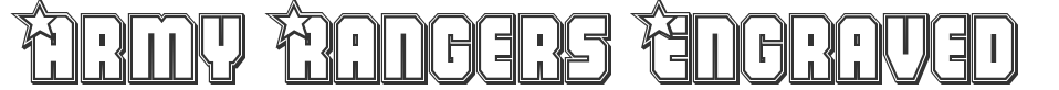Army Rangers Engraved font preview