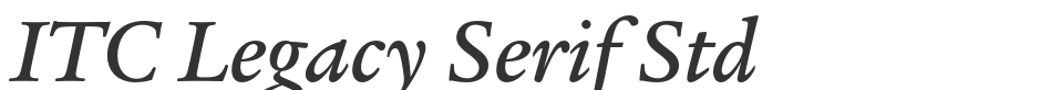 ITC Legacy Serif Std font preview