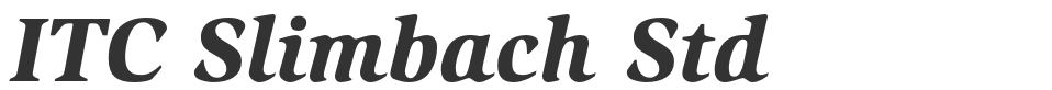 ITC Slimbach Std font preview