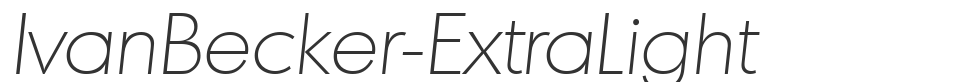 IvanBecker-ExtraLight font preview