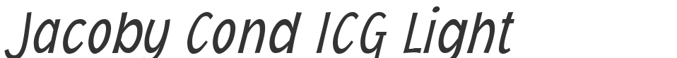 Jacoby Cond ICG Light font preview